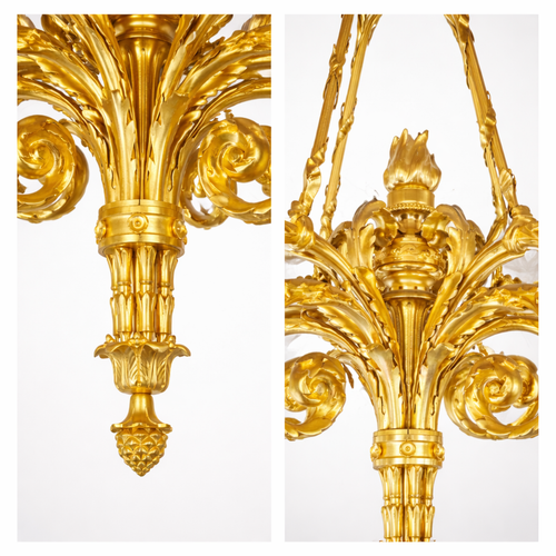 ORMOLU BRONZEN ROCOCO KROONLUCHTER