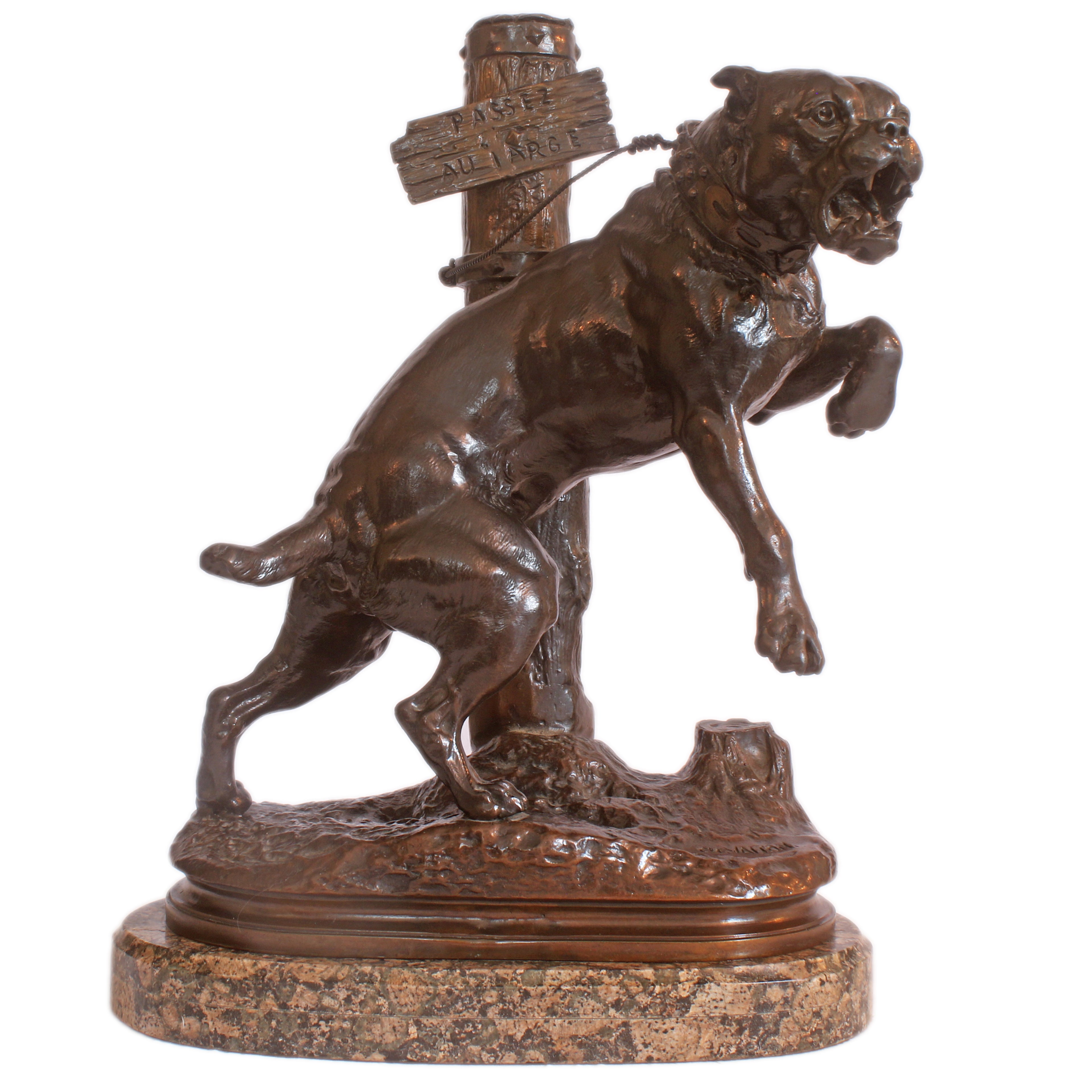 Grote bronzen antieke hond