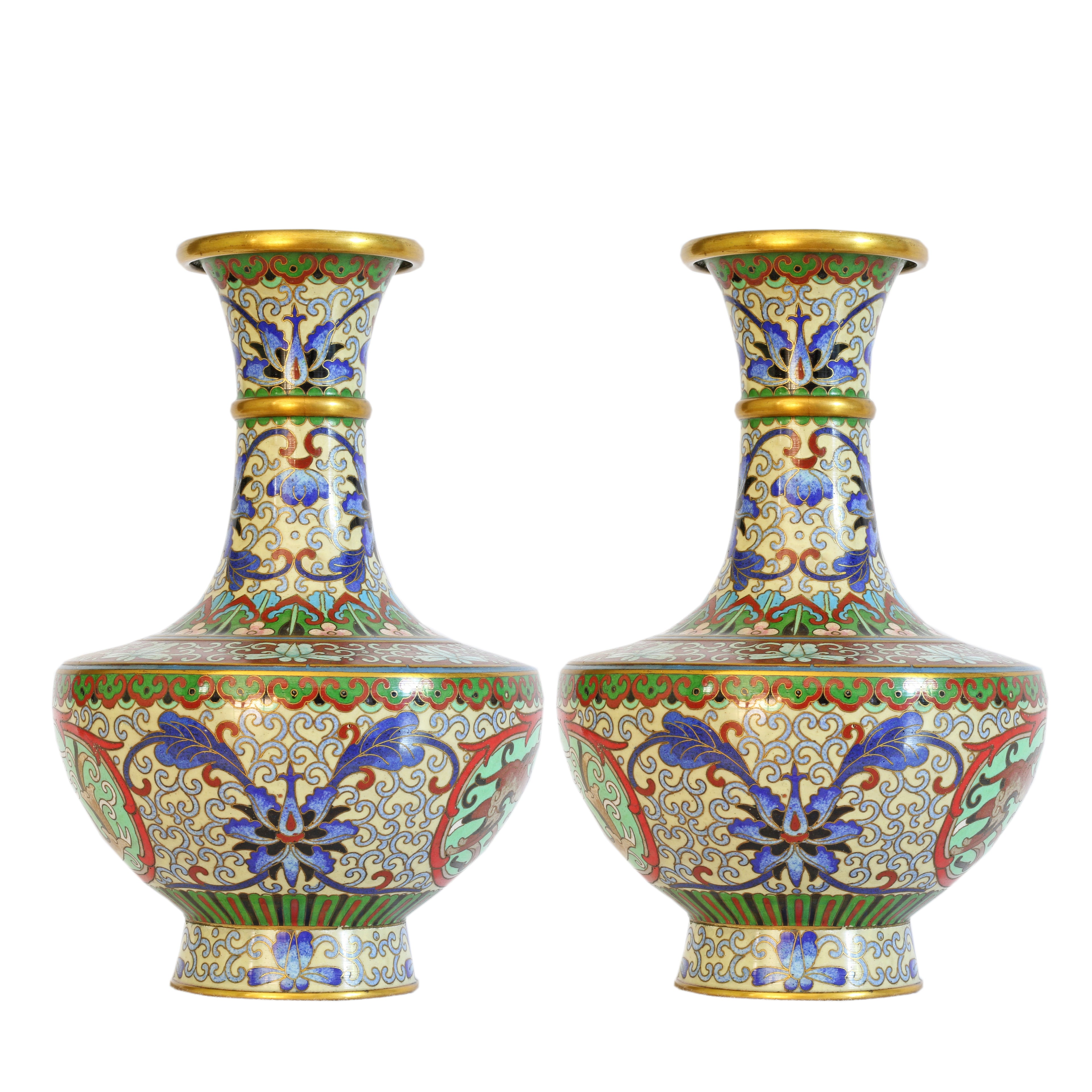 Set cloisonné vaasjes