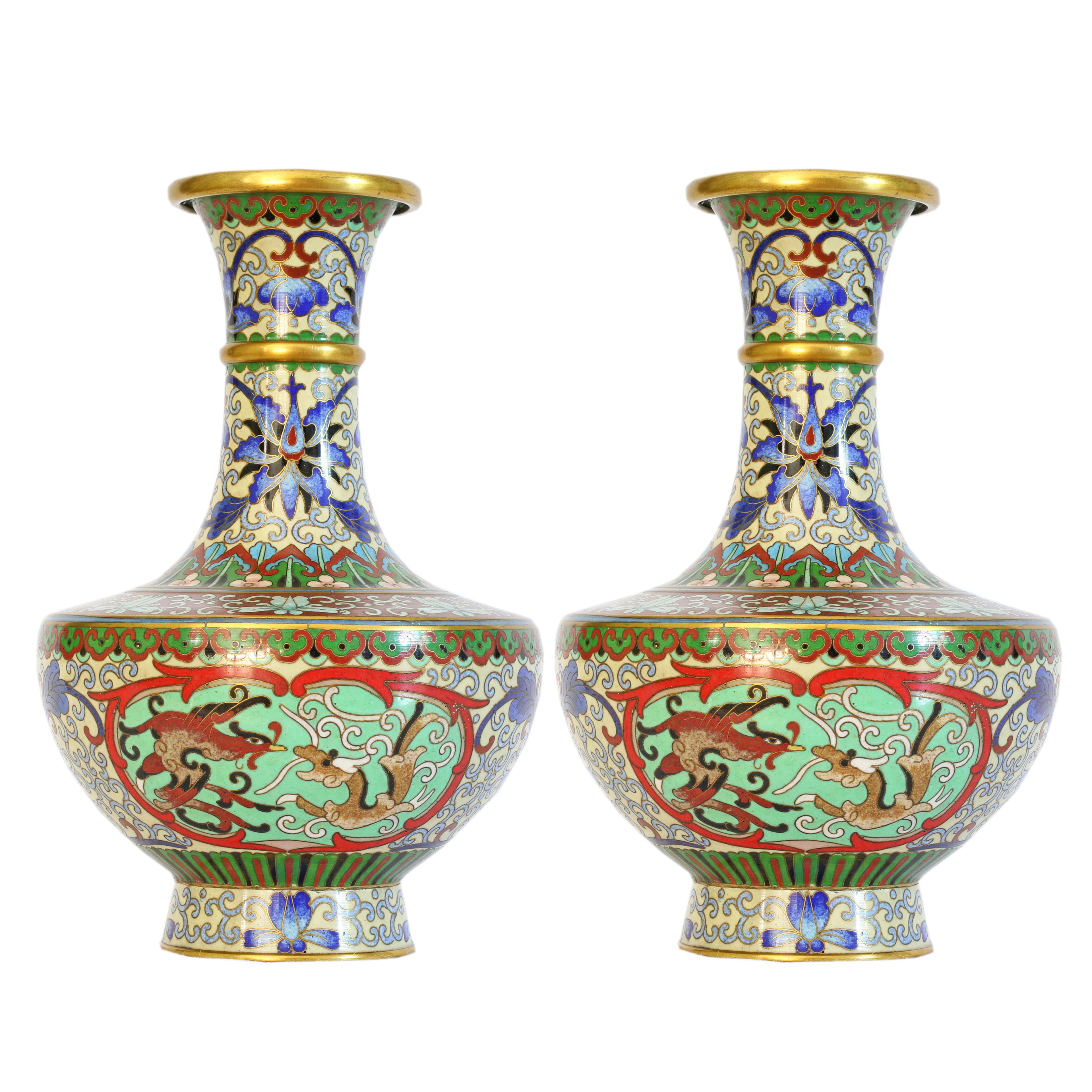 Set cloisonné vaasjes