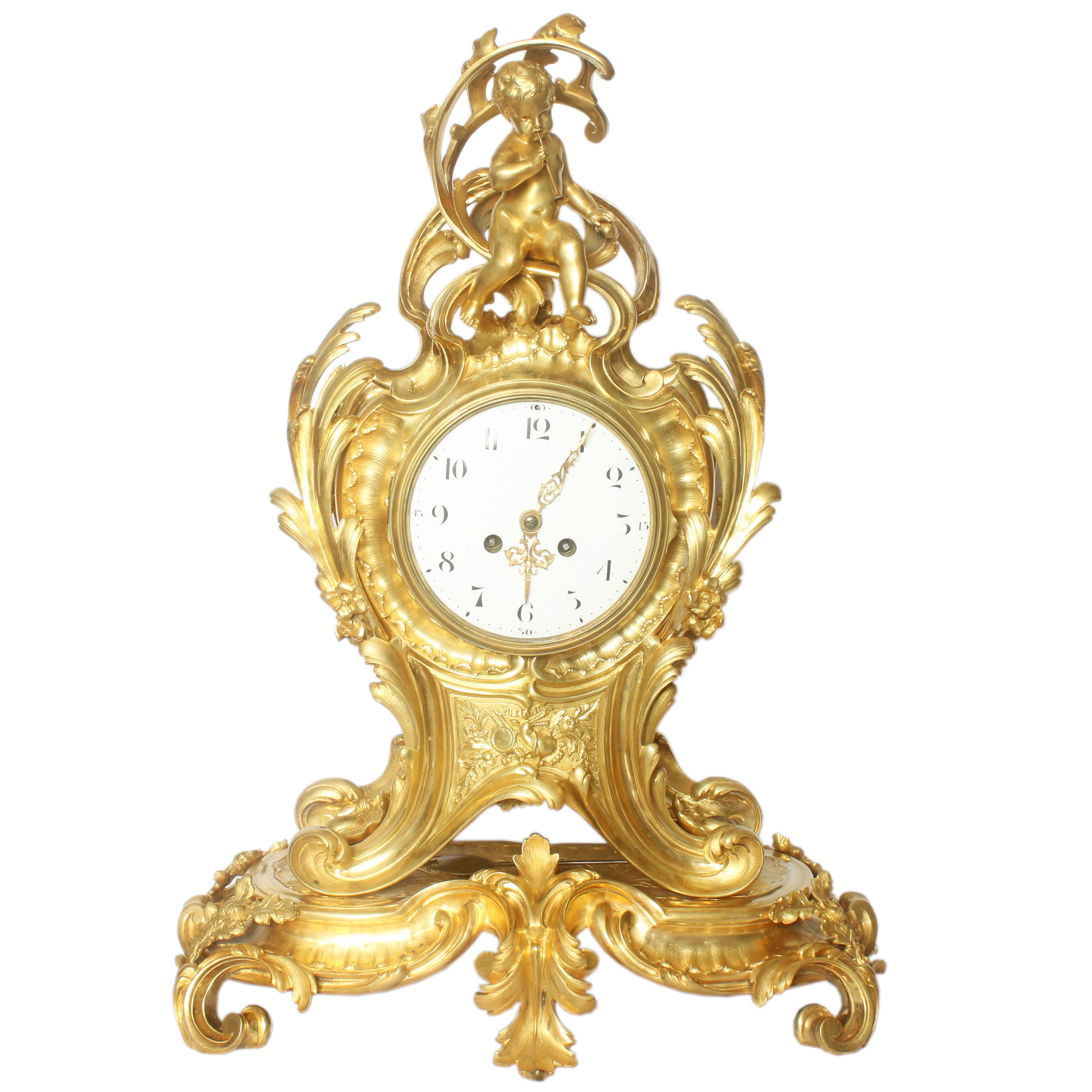 Grote bronzen pendule