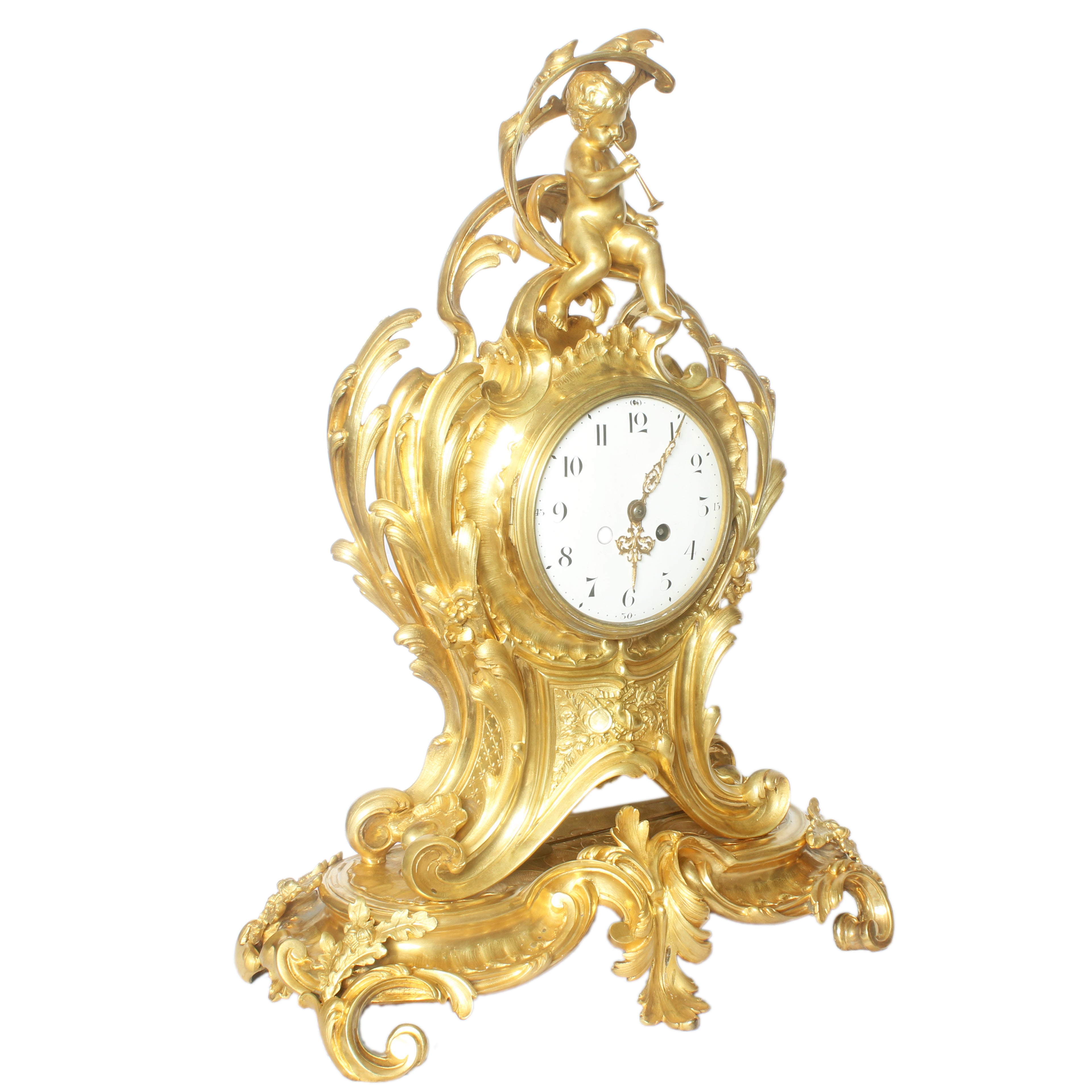 Grote bronzen pendule
