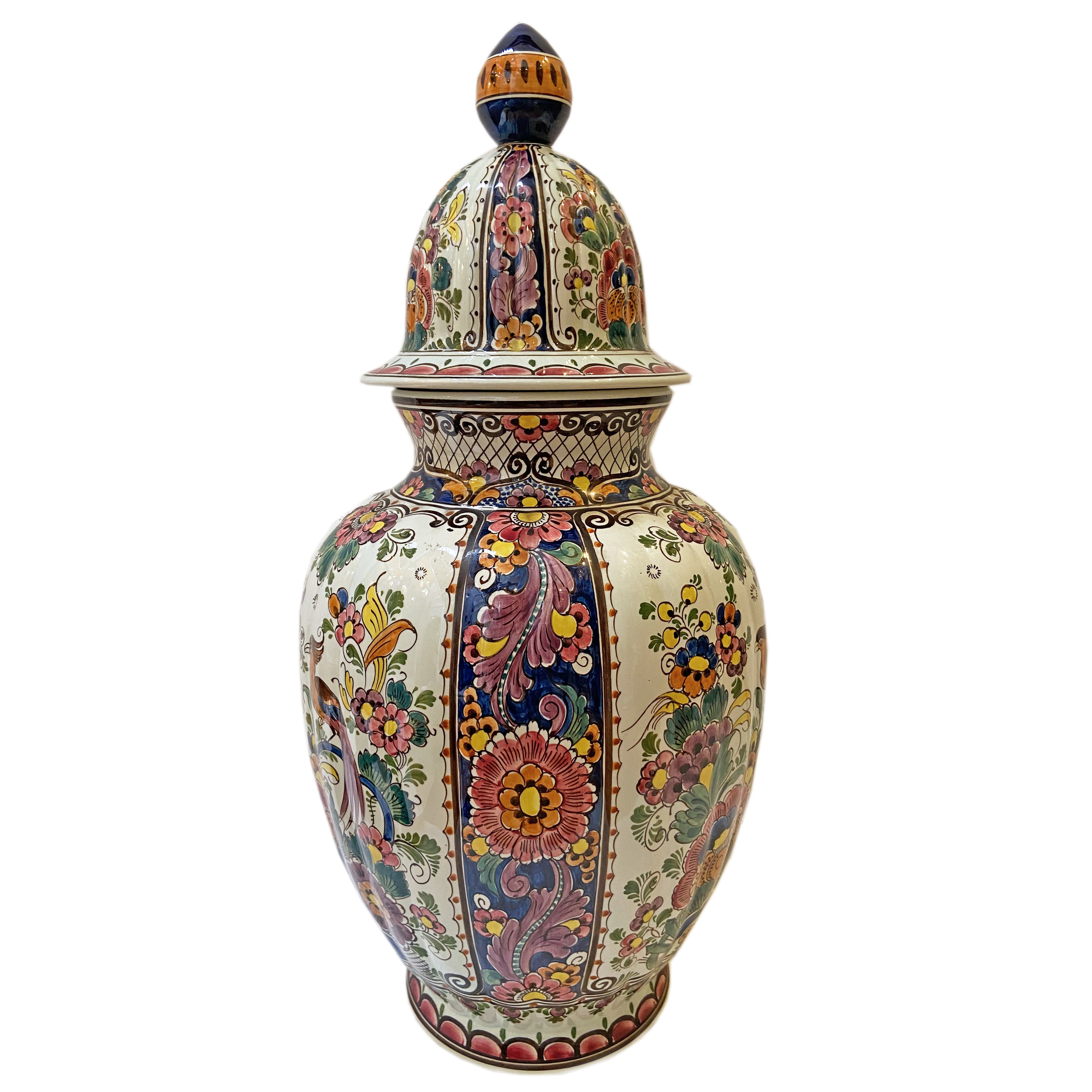Grote polychrome vaas 75cm