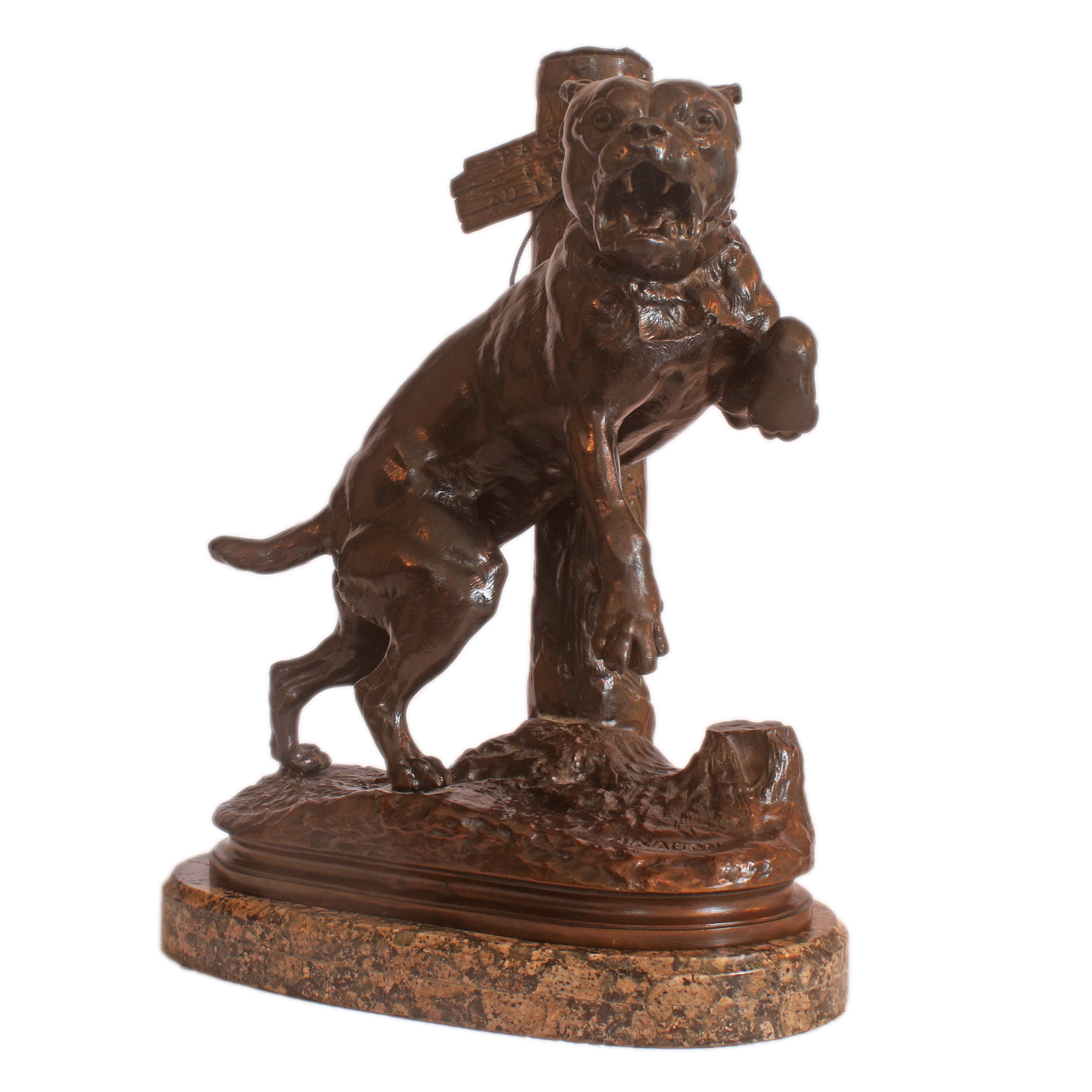 Grote bronzen antieke hond