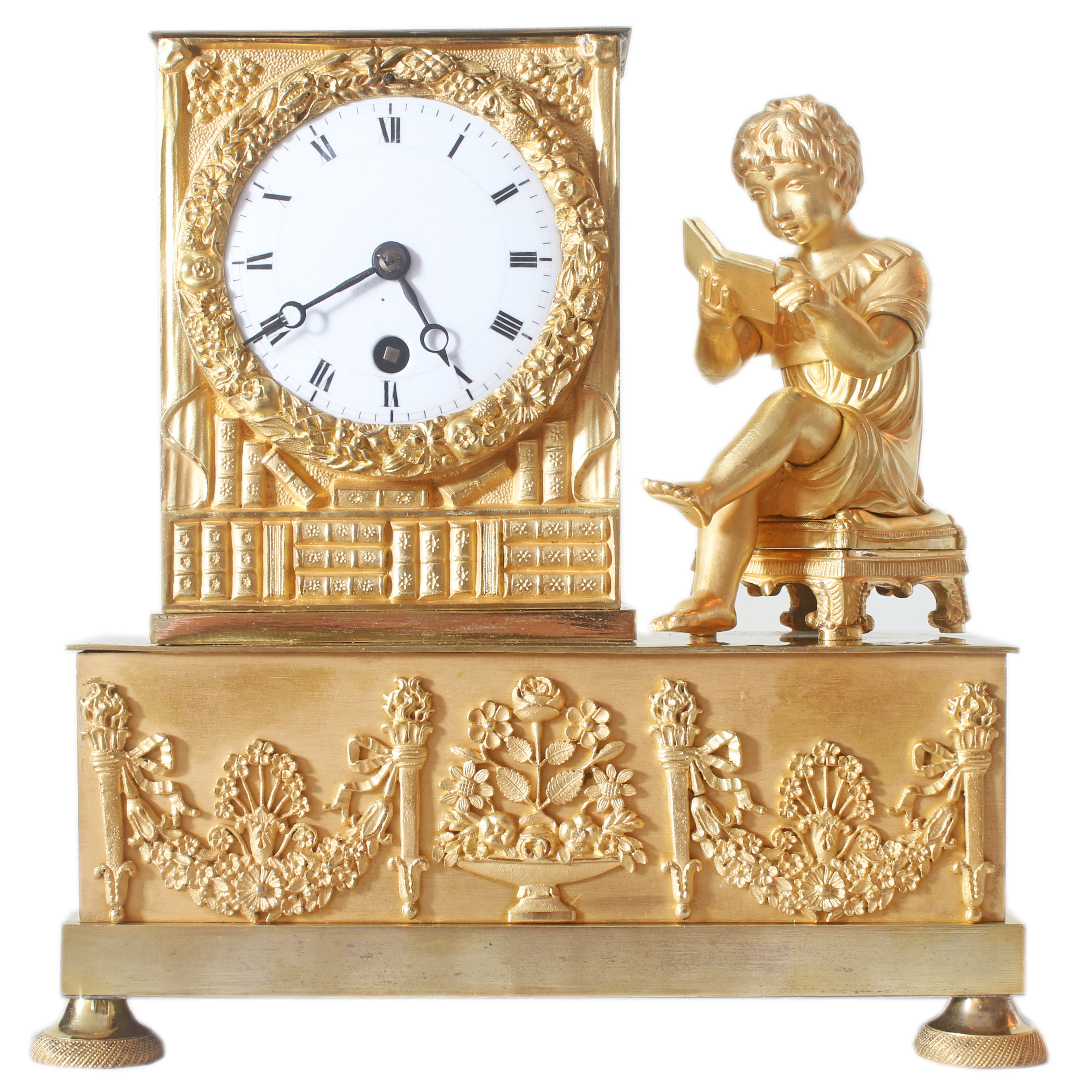 Miniatuur bibliotheek pendule
